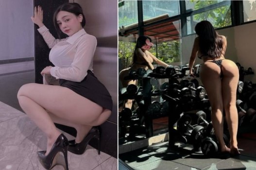 Vòng ba to bự của cô gái gym khiến việc 