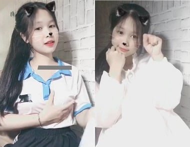 Khi mẹ không có nhà, em học sinh nữ bị bắt ép uống dương vật